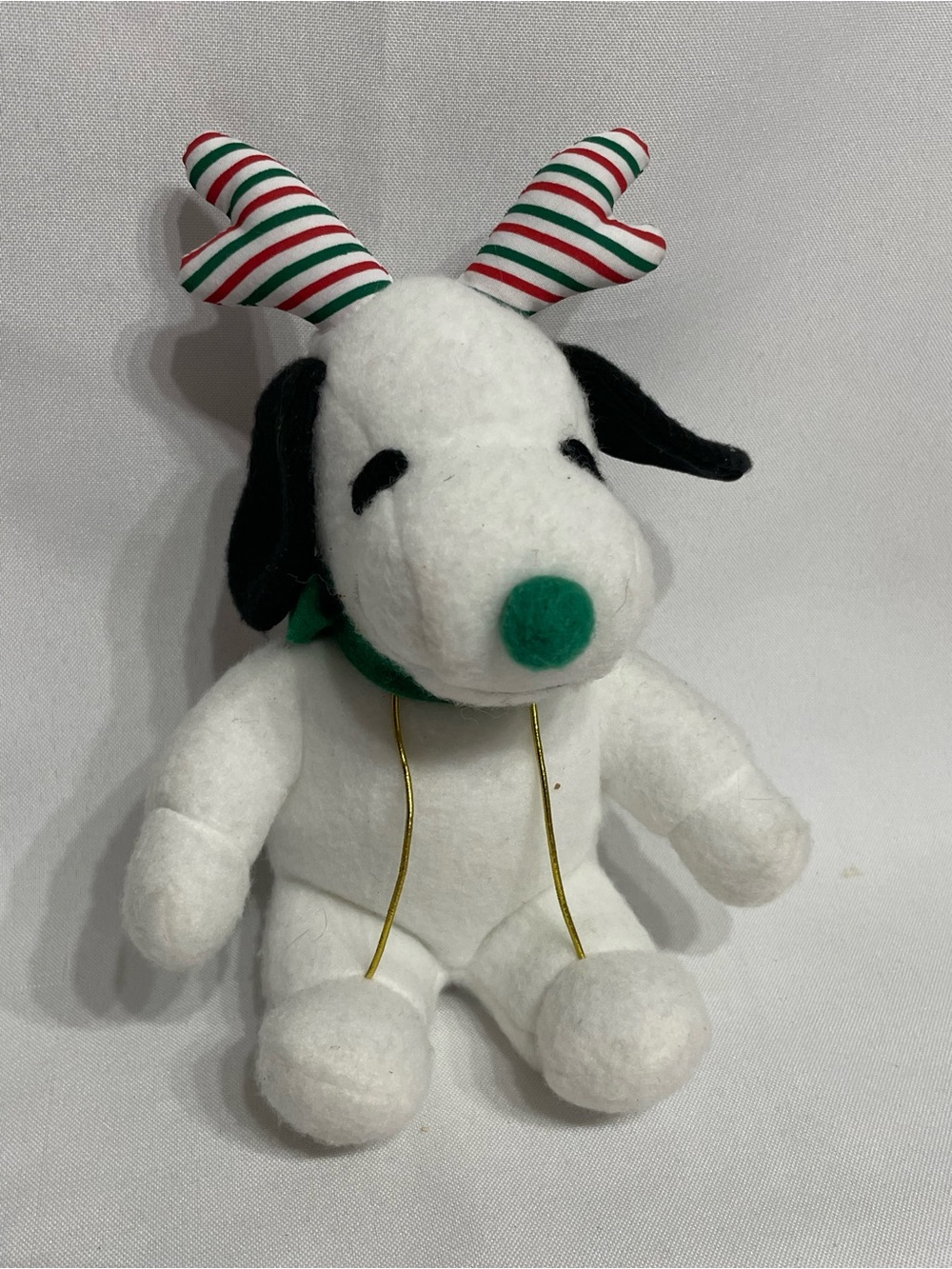6” Whitman's Peanuts Snoopy Christmas Reindeer plush Excellent Condition